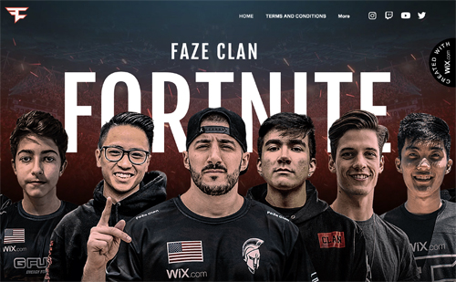 Wix Partners With Fortnite Team FaZe Clan   Chief Marketer